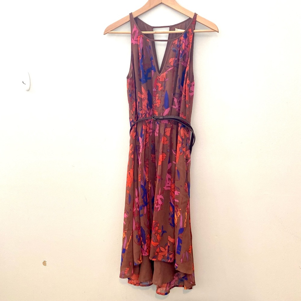 Floral midi halter dress, XS